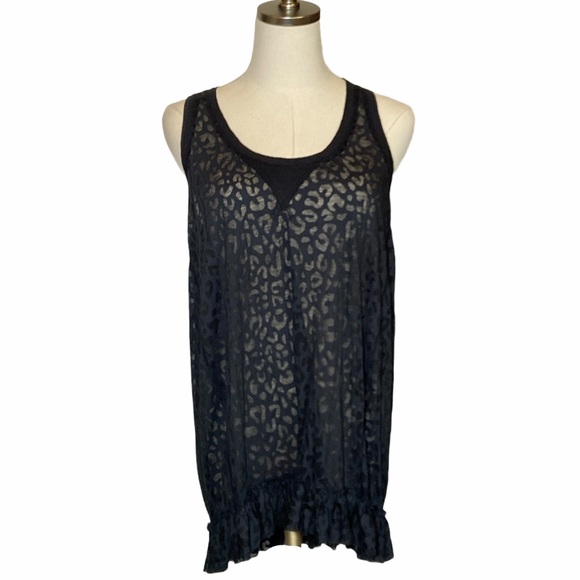 Rebecca Taylor Sheer Animal Print Tank Top S - Picture 1 of 7